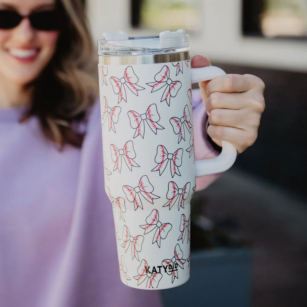 Baseball Bow 40oz Tumbler
