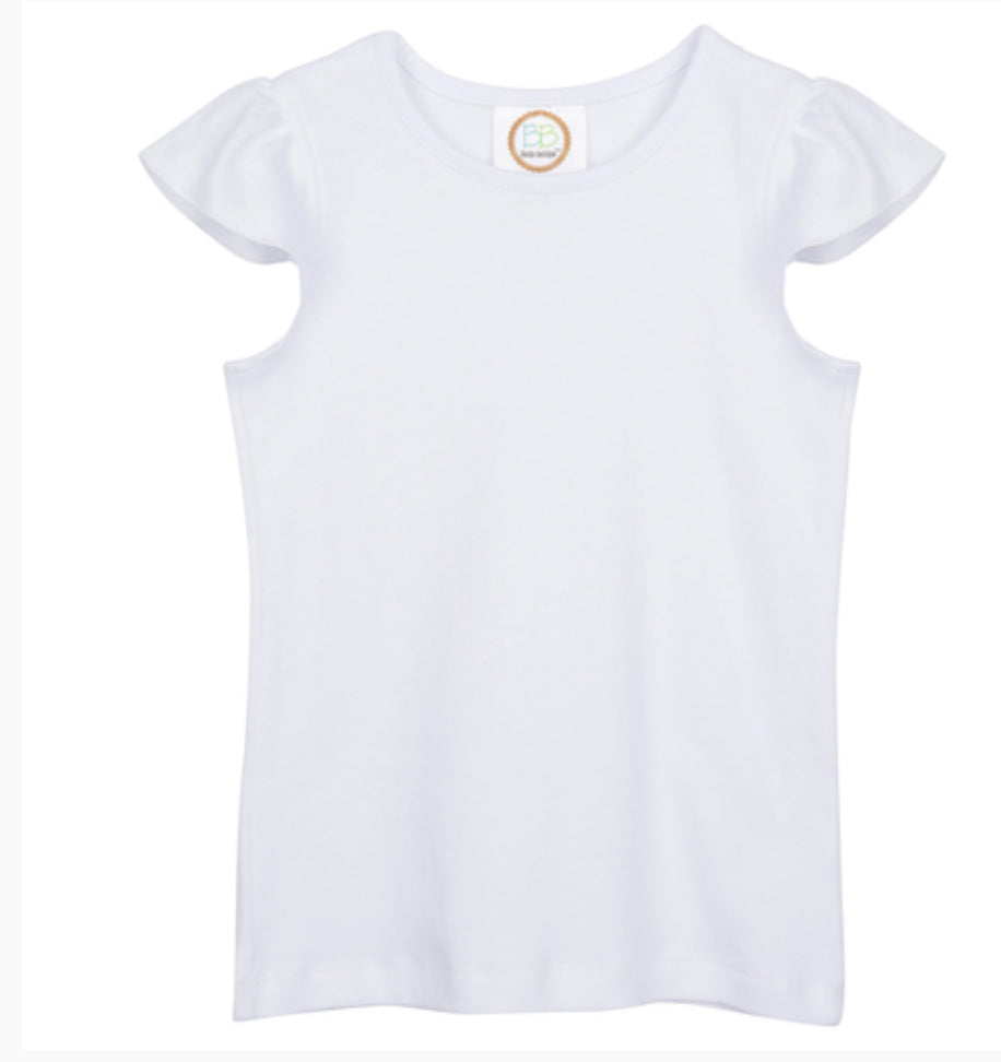 Flutter sleeve rainbow shirt