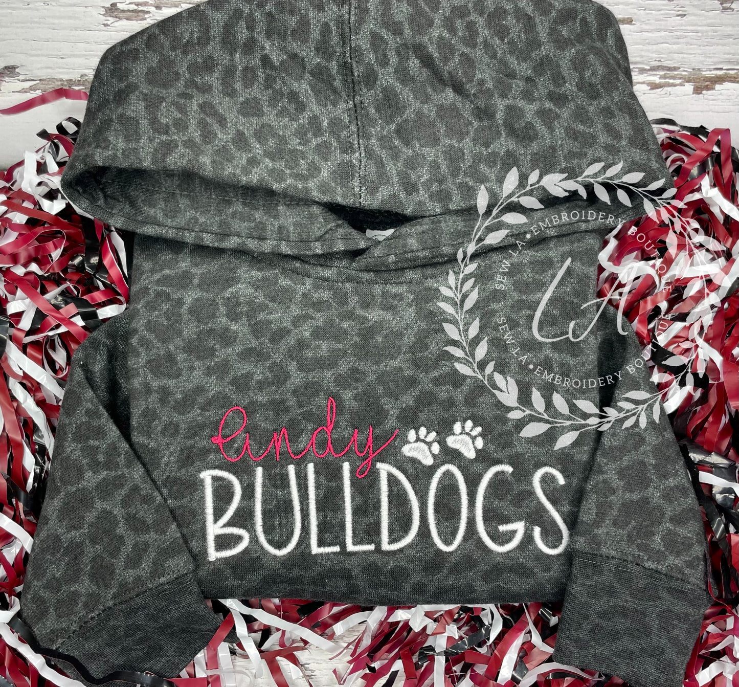 Andy Bulldogs Black Leopard Sweatshirt