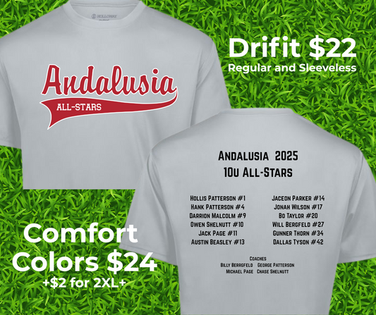10U Andalusia All-Stars Shirt