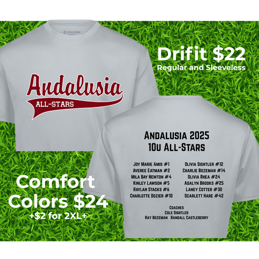 10U Andalusia SOFTBALL All-Stars Shirt