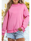 Drop Shoulder Blank Reversible Mock Neck Sweatshirt
