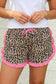 Polka Dot Print Contrast Ruffle Trim Shorts