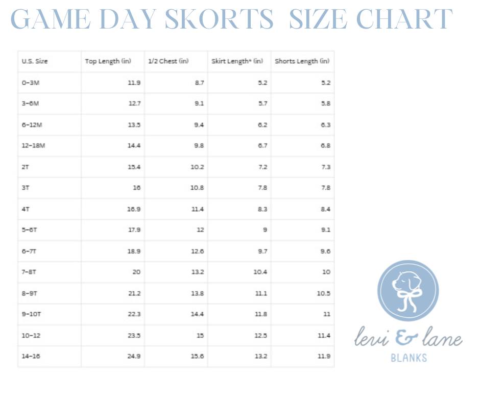 School Spirit Skort Pre-Order