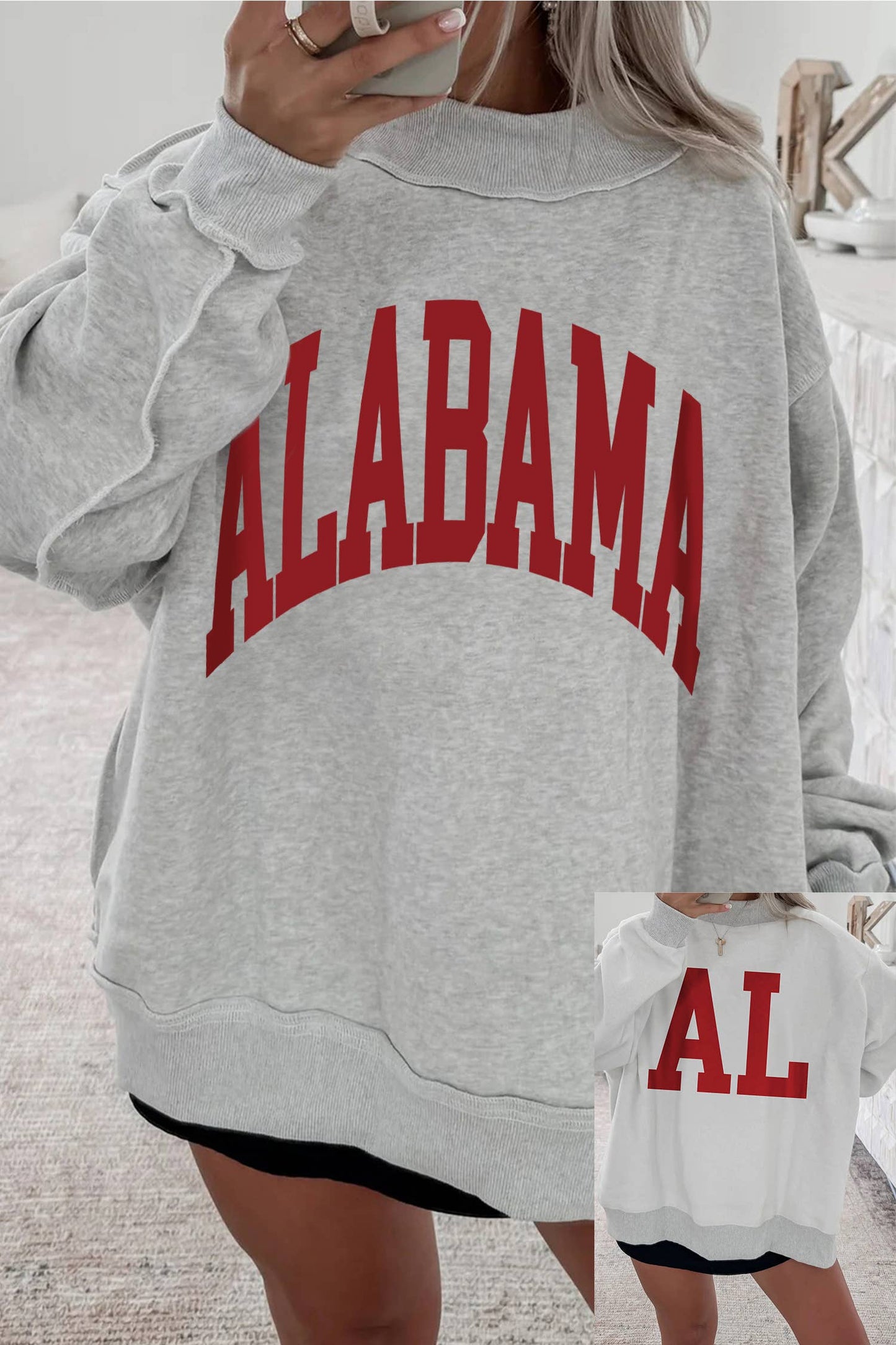 ALBAMA/ AL Reversible Printed Ribbed Patchwork Mock Neck