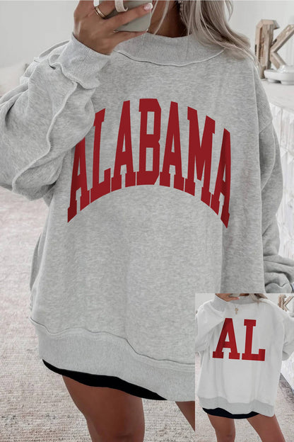 ALBAMA/ AL Reversible Printed Ribbed Patchwork Mock Neck
