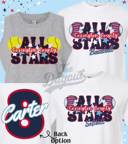 Covington County Softball/Baseball Shirts