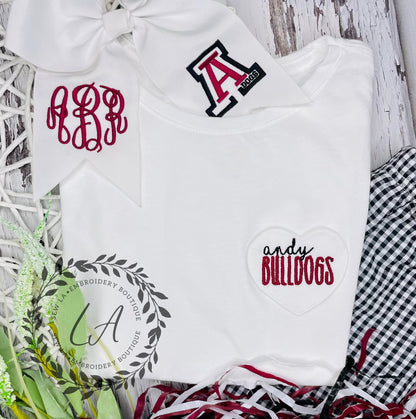 Heart Pocket School Spirit Shirt