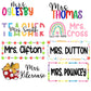 Personalized Wood Chalkboard Erasers