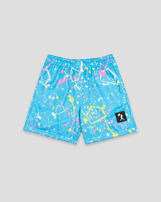 Pitchers That Paint Diamond Pro Mesh Shorts (Blue) - Youth
