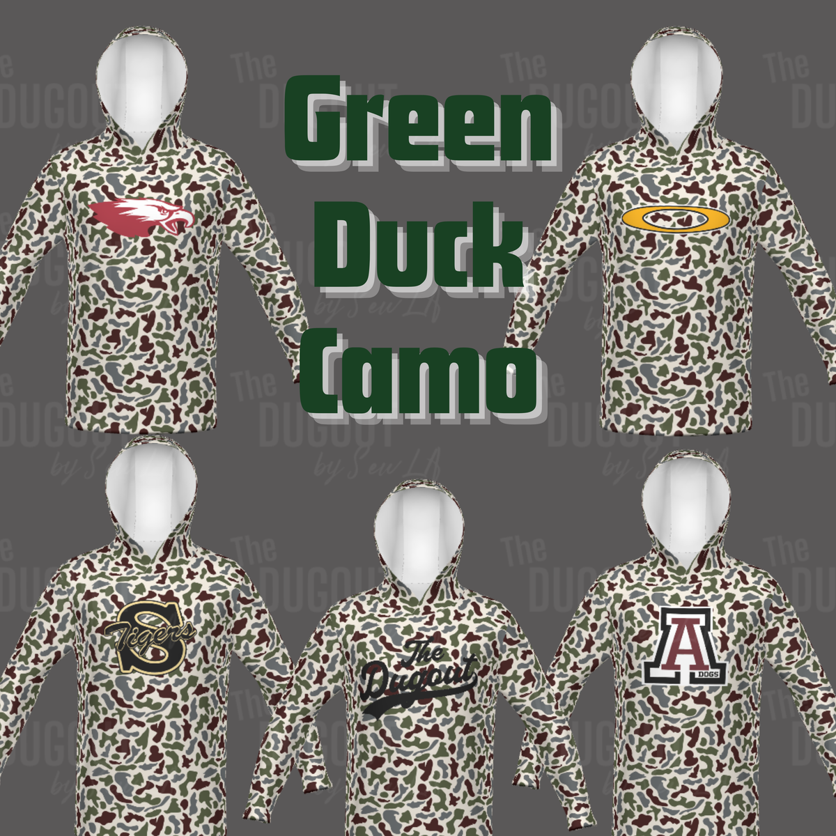 Custom Duck Camo Sublimated Hoodie