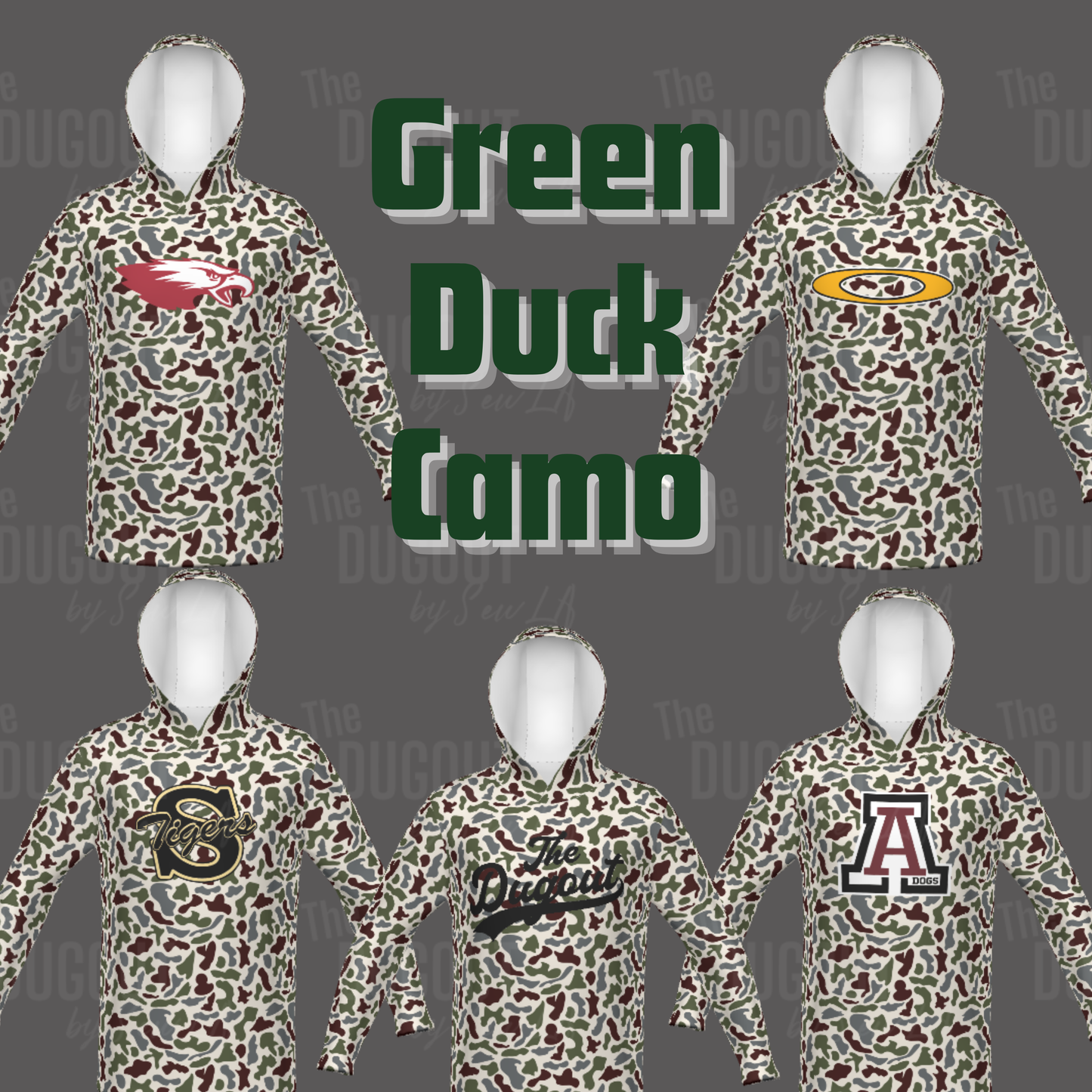 Custom Duck Camo Sublimated Hoodie