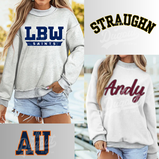 Drop Shoulder Blank Reversible Mock Neck Sweatshirt