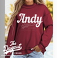 Drop Shoulder Blank Reversible Mock Neck Sweatshirt