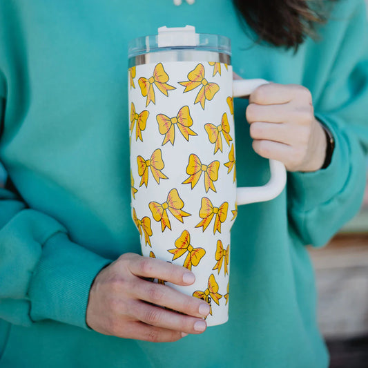 Softball Bow 40oz Tumbler