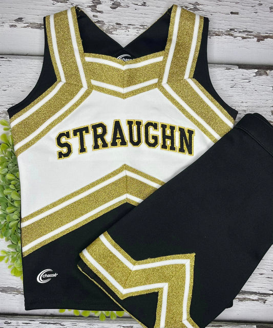 Cheer Suit Black/Gold Pre-order Option 5