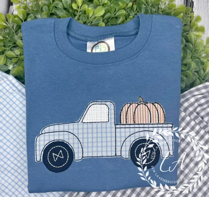 Pumpkin Truck Applique
