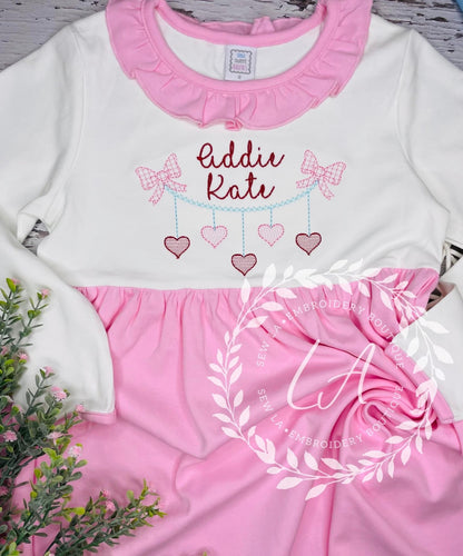 Pink Ruffle Hearts Dress