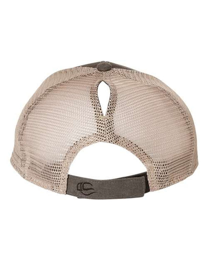 Baseball monogrammed ponytail hat