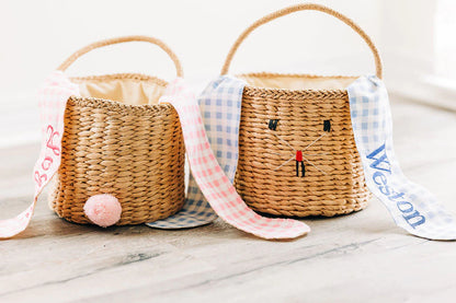 Gingham Kids Easter Basket