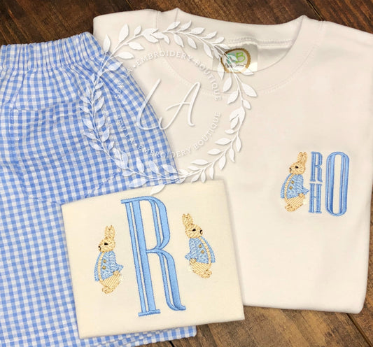 Rabbit Embroidered Shirt/Polo