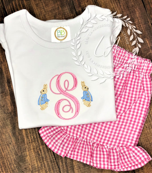 Rabbit Embroidered Shirt