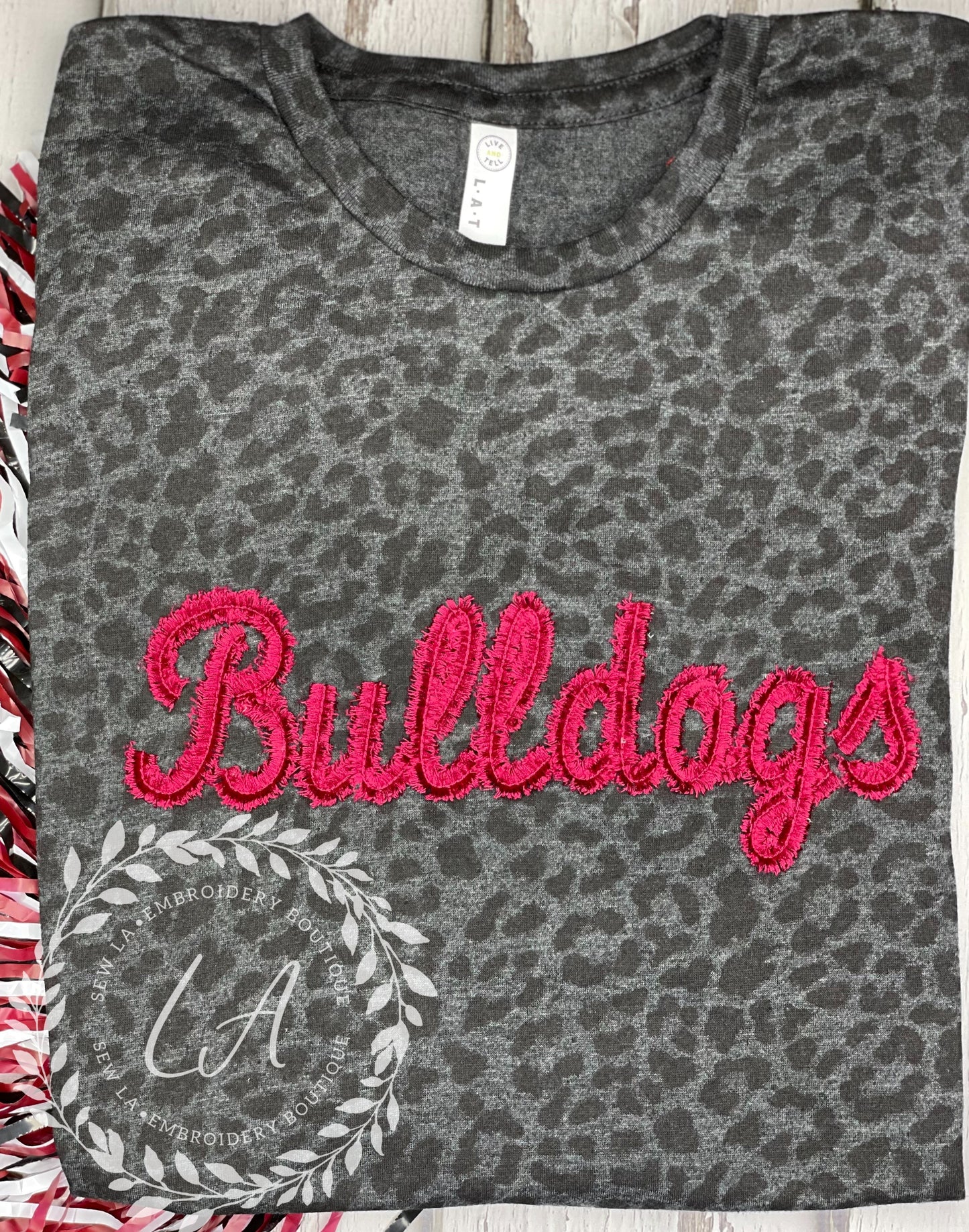 Leopard Short Sleeve Fringe Shirt