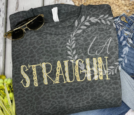 Straughn Black Leopard
