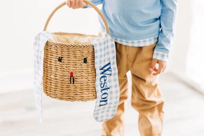 Gingham Kids Easter Basket