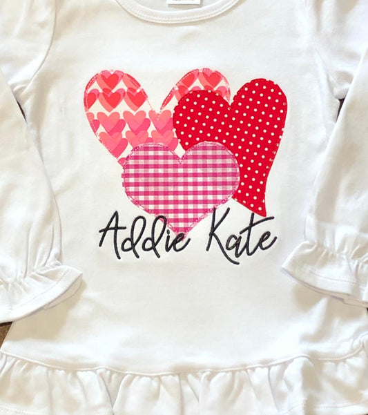 Triple Heart Ruffle Shirt