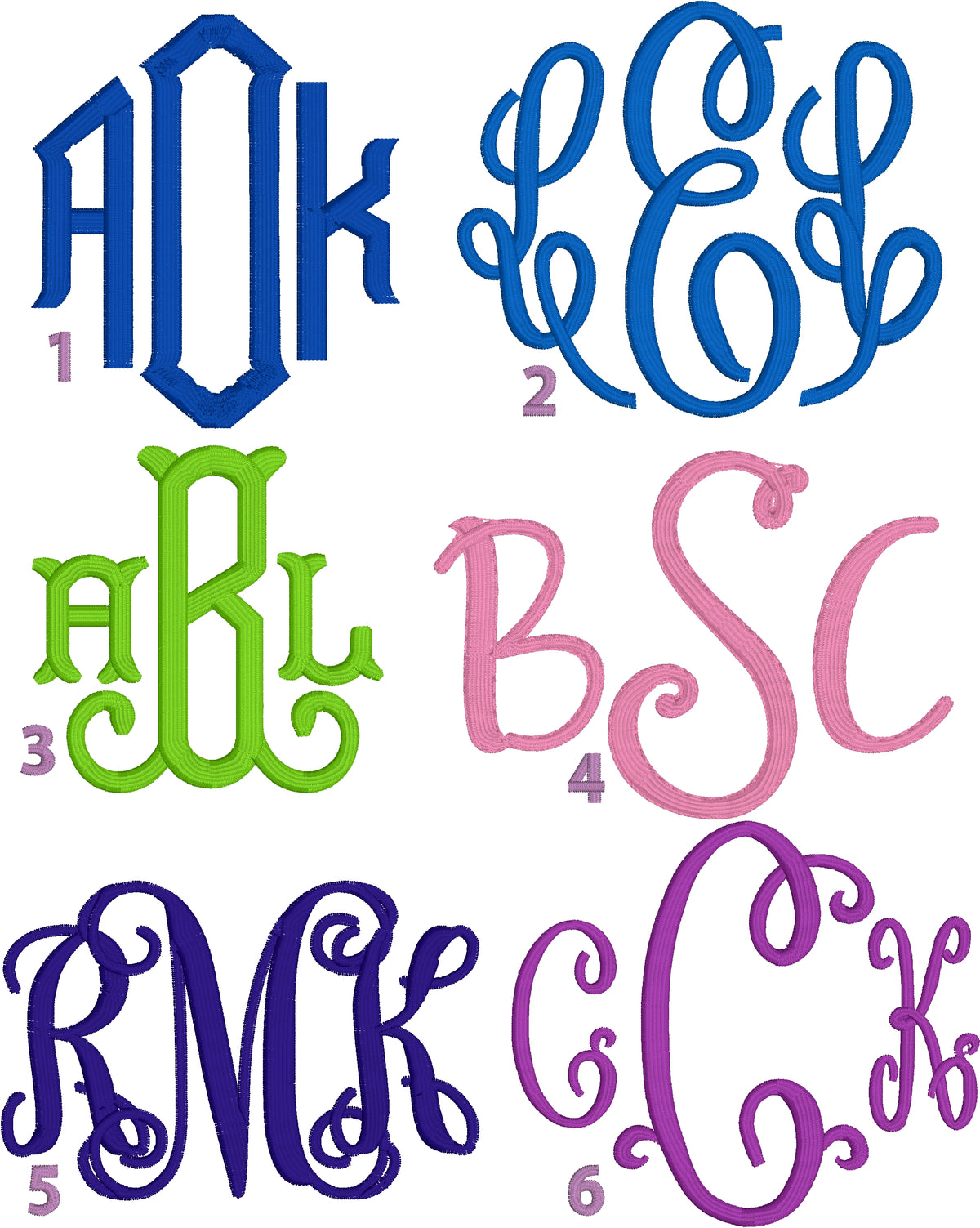 Monogrammed dresses