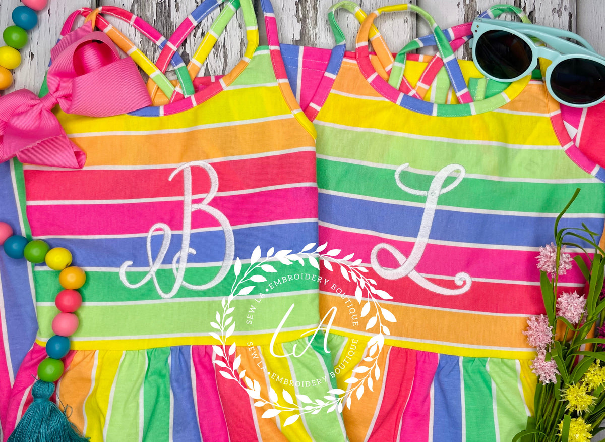 Rainbow Monogram Dress