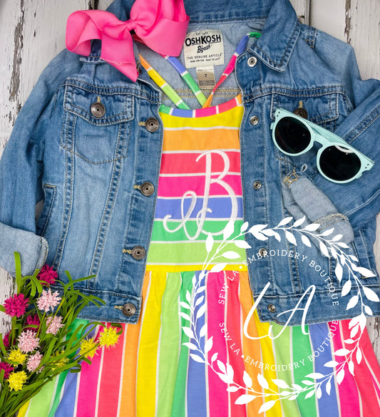 Rainbow Monogram Dress